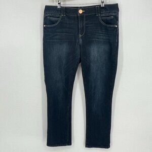 Democracy Straight Jeans Size  14 W Slimming "Ab" Technology